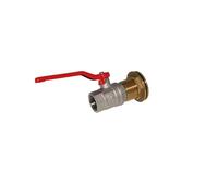 Multicuves - Passe-paroi mâle 1" - femelle 3/4" avec vanne 1/4 de tour laiton