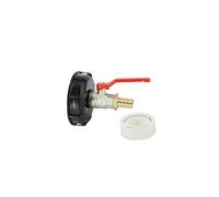 Multicuves - Raccord cuve S100X8 - Vanne Laiton + Embout Droit 19 mm