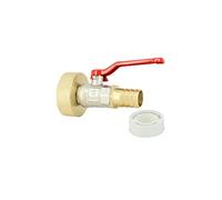 Multicuves - Raccord cuve S60X6 Laiton - Vanne Laiton + Embout Droit 25 mm