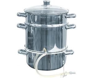MultiDepot Extracteur de jus à la vapeur professionnel, compatible avec plaques à induction ø 26 40 cm Extracteur de jus/cuiseur vapeur/faitout en acier inoxydable 8SN