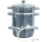 MultiDepot Extracteur de jus à la vapeur professionnel, compatible avec plaques à induction ø 26 40 cm Extracteur de jus/cuiseur vapeur/faitout en acier inoxydable 8SN