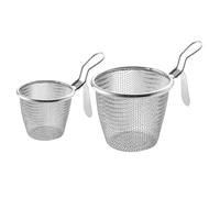 Multifauntal 304 Lot de 2 paniers à nourriture en acier inoxydable avec isolation parfaite pour cuire à la vapeur et blanchir avec panier multi-usages