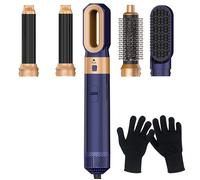 Multifonction 5-en-1 Brosse Soufflante, Avec Accessoires, Boucleur Automatique, Brosse Sèche-cheveux, Lisseur et Fer à Boucler,