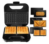 Multifonction Appareil Croque Monsieur 3 En 1 Avec Plaques Interchangeables - Gaufrier, Panini Grill, Appareil A Croque Mons[AA192]