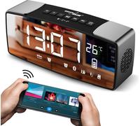 Radio-réveil Bluetooth 4.2, FM, entrée auxiliaire, 6 W, GreenBlue GB200.