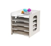 Multifonctionel Boîte de Rangement Bureau,5 Compartiments Organisateur de Bureau Accessoire Pour A4 Papier Documents Magazine Fournitures de Bureau pour École Maison Bureau (Rangement 5 niveaux)
