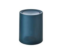 Multifonctionnel 12L Simple Ménage Balançoire Poubelle Salle de Bain Cuisine Ouvert Bureau Commercial Double Tube en Plastique pour Bureau (Bleu)