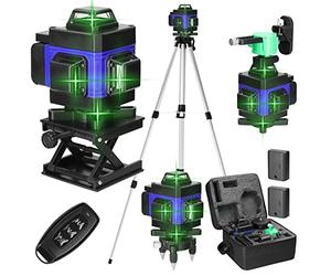 Multifonctionnel 4D avec 16 lignes, 3°, nivellement de batterie au lithium rechargeable par USB, avec trépied d'extension en alliage de 1,2 m