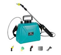 Multifonctionnel 5L Électrique Pulvérisé Pour Nettoyage des Plantes Animaux Domestiques 3 Systèmes de Buse Télescopique Tige Montée sur Épaule Pour Jardinage