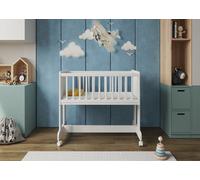 Multifonctionnel 6 en 1 Lit bébé cododo avec Matelas, roulettes 90x40cm Possibilité de Le Transformer en Coffre à Jouets, en Table