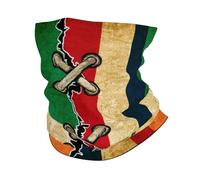 Multifonctionnel Écharpe Tube,Drapeau Irlandais Vintage combiné de la République de Docan et de l'Irlande,Bande de Cheveux Unisexe Cache-Cou pour Ski Vélo Sports 26X30cm