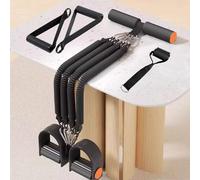 Multifonctionnel Extracteur De Pédale De Sport pour Fitness À Domicile avec Bande De Résistance À Commande Au Pied et Corde De Tension À 4 Tubes (Black)