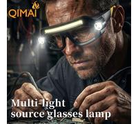 Multifonctionnel Force Led Lumières Lunettes De Randonnée En Plein Air Lunettes De Vision Nocturne Avec Lampe - Jaune