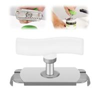 Multifonctionnel Ouvre Bouteille Ajustable, 2026 Nouveau Ouvre Boite de Conserve, Acier Inoxydable Ouvre Bouteille, Ouvre Bocal Sans Effort pour Seniors, Arthritique (Blanc)