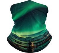 Multifonctionnel Protection du Visage,Lumière du Nord Sombre,Chapeaux Demi-Visage Anti-Solaire Bandana pour Sports Moto Homme 26X30cm