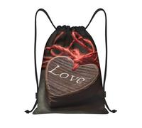 Multifonctionnel Sac à Dos à Cordon l'amour est écrit Dessus Pochette à Cordon Moderne Sac de Sports pour Homme Fitness Randonnée 36X42cm