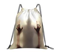 Multifonctionnel Sac À Dos pour Sport Empreinte De Mains Ensanglantées Sacs À Cordon Pratique Sac De Piscine pour Femme Natation Homme 36X42Cm