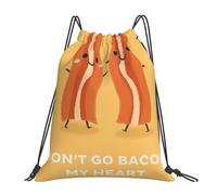 Multifonctionnel Sac à Dos pour Sport Ne deviens Pas Bacon Mon cœur Sacs à Cordonnet Premium Gym Bag pour Swimming Fitness Femme 36X42cm