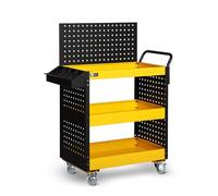 Multifonctionnelle Chariot à outils roulant avec tiroir, armoire de rangement robuste, chariot de service industriel utilitaire avec roulettes Confortable à Utiliser(Yellow)