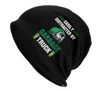Multifonctions Casquette Coupe-Vent Camion Poubelle Drôle du Jour des Ordures 0 Bonnet Décontracté Confortable Bonnet d'hiver Tricoté pour Adultes, Jogging, Ski