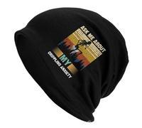 Multifonctions Casquette Coupe-Vent Drôle De Vintage, Posez-Moi des Questions sur Mon Crâne D'Anxiété Paralysant Slouch Beanie Moderne Casquette De Crâne pour Jogging, Ski, Le Camping