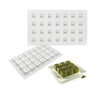 Multifonctions Moules en Silicone pour gâteau Moule 3D pour Glace Chocolat Pâtisserie Dessert 28 trous Groove Square