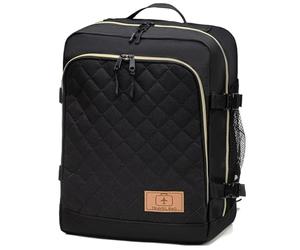 Multifonctions Sac à Dos Taille 40x30x20cm Cabin Sac à Dos Multifonctions Sac d'avion Sac à Main Sac de Voyage à Bretelles Noir Gold Zip [102]