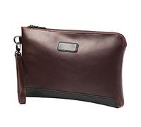 Multifonctions Sac À Main De Cuir Homme Marron Sac De Poignet Pochette Document Sacoche Embrayage Grand Portefeuille Wallet Porte Cartes Chequier Monnaie pour Business Soirée Mariage