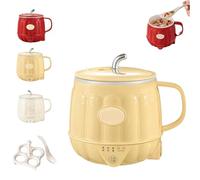 Multifunction Electric Heated Milk Cup, 3-in-1 Multifunction Mini Electric Heater Cup, 600ml Hot Milk Coffee Cups for Quick Meals and Beverages at in The Office Or Home (Yellow)
