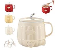Multifunction Electric Heated Milk Cup, 3-in-1 Multifunction Mini Electric Heater Cup, 600ml Hot Milk Coffee Cups for Quick Meals and Beverages at in The Office Or Home (White)