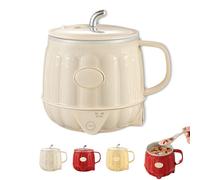 Multifunction Electric Heated Milk Cup, 3-in-1 Multifunction Mini Electric Heater Cup, for Quick Meals and Beverages at Home Or in The Office (White)