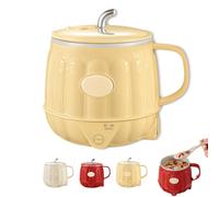 Multifunction Electric Heated Milk Cup, 3-in-1 Multifunction Mini Electric Heater Cup, for Quick Meals and Beverages at Home Or in The Office (Yellow)