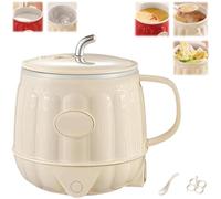 Multifunction Electric Heated Milk Cup,600ml 3-in-1 Mini Electric Heater Cup,Portable Stainless Steel Automatic Milk Warmer for Quick Meals and Beverages (White)
