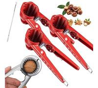 Multifunction Nutcracker with Non Slip Handle, 2026 Chestnut Splitter, Heavy Duty Pecan Walnut Plier Open, Chestnut Opener, Chestnut Opener, for All Nuts (Red,#3PCS)
