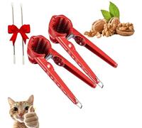 Multifunction Nutcracker with Non SlipHandle, Multi Functional Chestnut Opener Walnut Clip Set, Portable Heavy Duty Walnut Cracker Tool, For Baking Walnuts and Chestnuts (2pcs)