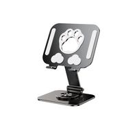 Multifunction Phone Tablet Desk Stand 360 Rotating Foldable Holder for Live Streaming Tablets Smartphone Black