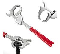 Multifunction Pipe Wrench, Wide Jaw Opener, Adjustable C Clamp, Compact Bathroom Cabinet Fixture Tool, Reliable Tight Space Nut Fitting Aid, Plumbing Gear for Repair, Service, Maintenance, 32.1x9.2cm