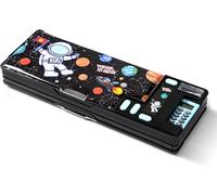 Multifunction Pop Up Pencil Case With Calculators, Pencil Sharpener, Schedule, School Supplies, Best Birthday Gift For Kids Teens (Black)