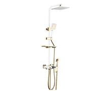 Multifunction Shower System Shower Head System Set with LCD Digital Display Lifting Shower Rod One-Key Four-Control Water Easy to Use