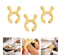 Multifunction Silicone Pot Handle Spatula Rack, Non-Slip Spoon Holder Stove Organizer, Steam Releaser Deer Antler Shape, Drip-Free Design for Cooking Accessories (Yellow,3 PCS)