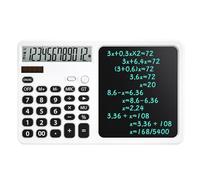 Multifunction Solar Calculator with Handwriting Pad for Financial Accounting Handwriting Computer Business Drawing White