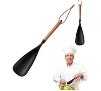 Multifunction Spatula Spoon-Kitchen 3 in 1 Spatula Spoon Silicone Heat Resistant Nonstick Cookware with Wooden Handle Makes Stirring, Scooping & Serving So Much Easier (1PCS)