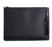 Multifunctional A4 Conference File Folder Business Stationery Information Leather Bag Contract Zipper Document Storage Clip(A4 color14)