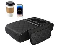 Multifunctional Car Armrest Cushion, Center Console Protector, Height Adjustable Storage Arm Rest, Pocket for Cars Trucks, Soft Comfortable Padding for Vehicle Interior, Office Chair Seat Accessory