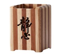 Multifunctional Desk Organizers Wood Pen Holder with Phone Stand Wood Pen Pencil Cup Storage Box for Office Storage Classroom Organizers