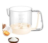 Multifunctional Egg Stir Cup - Hand-Pressed Cream Beating Cup, 6.38x4.8x4.53 inches Manual Hand Push Mixer with for Baking, CPortable Egg Mixer Cups for Quick Mixing and Whipping