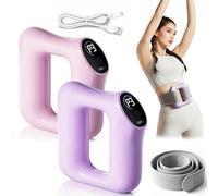 Multifunctional Fascia Ring for the Entire Body, Electric Massage Ring with 3 Modes 5 Levels, Percussion Massager for Muscle Recovery Deep Tissue Relaxation and Full Body Use (Purple+Pink)