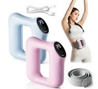 Multifunctional Fascia Ring for the Entire Body, Electric Massage Ring with 3 Modes 5 Levels, Percussion Massager for Muscle Recovery Deep Tissue Relaxation and Full Body Use (Pink+Blue)