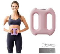 Multifunctional Fascia Ring with 3 Modes and 5 Levels,Upgraded Electric Wireless Abdominal Massager,Cable Free Massager with Adjustable Strap for Massage of The Abdomen, Arms,Legs (Pink)