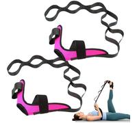 Multifunctional Foot & Leg Stretching Strap with 6 Loops for Training (Pink)